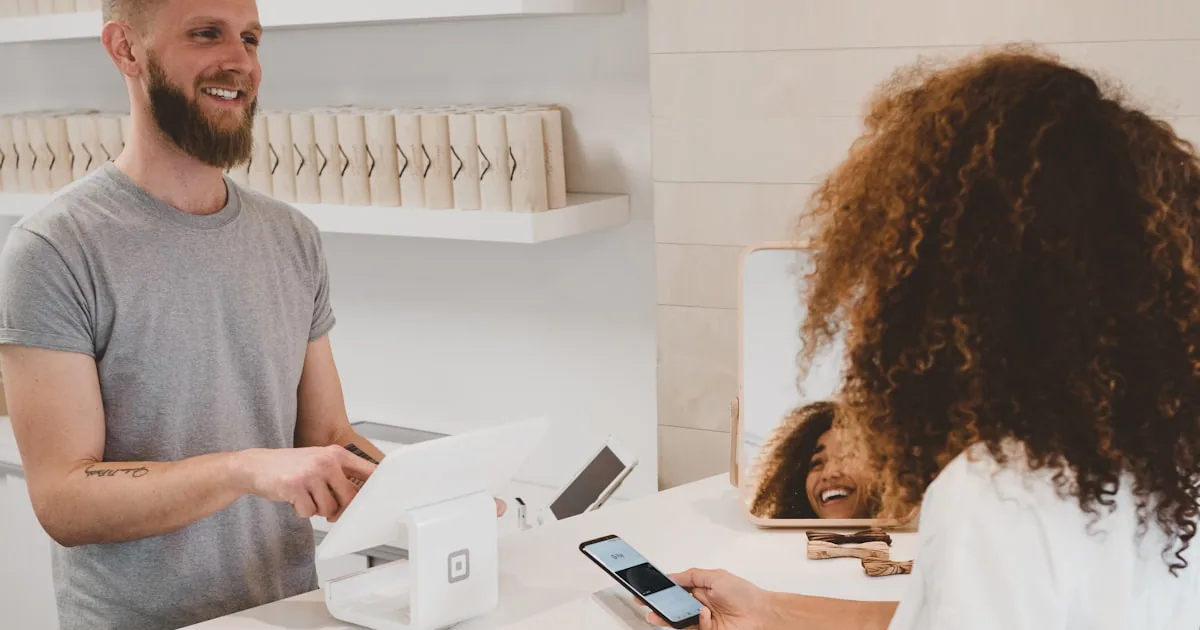 Customer completing a digital commerce payment